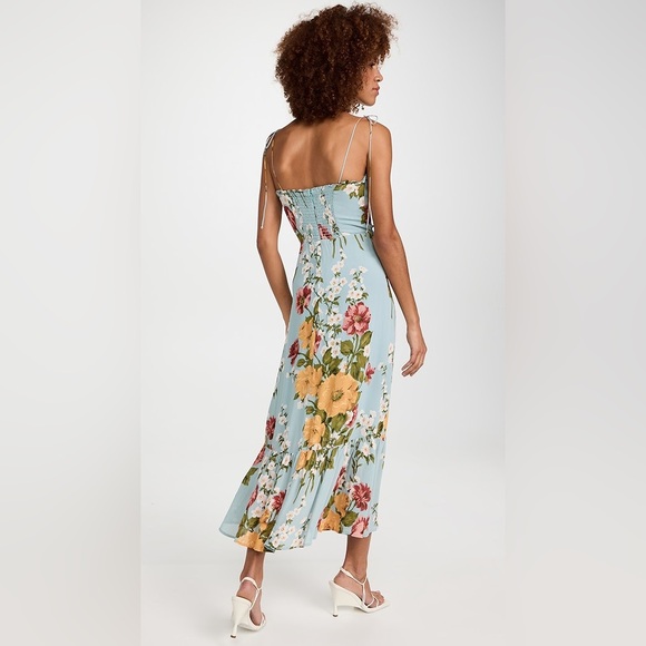 NWT Reformation Blue Floral Enya Midi Dress 8 - Picture 4 of 11